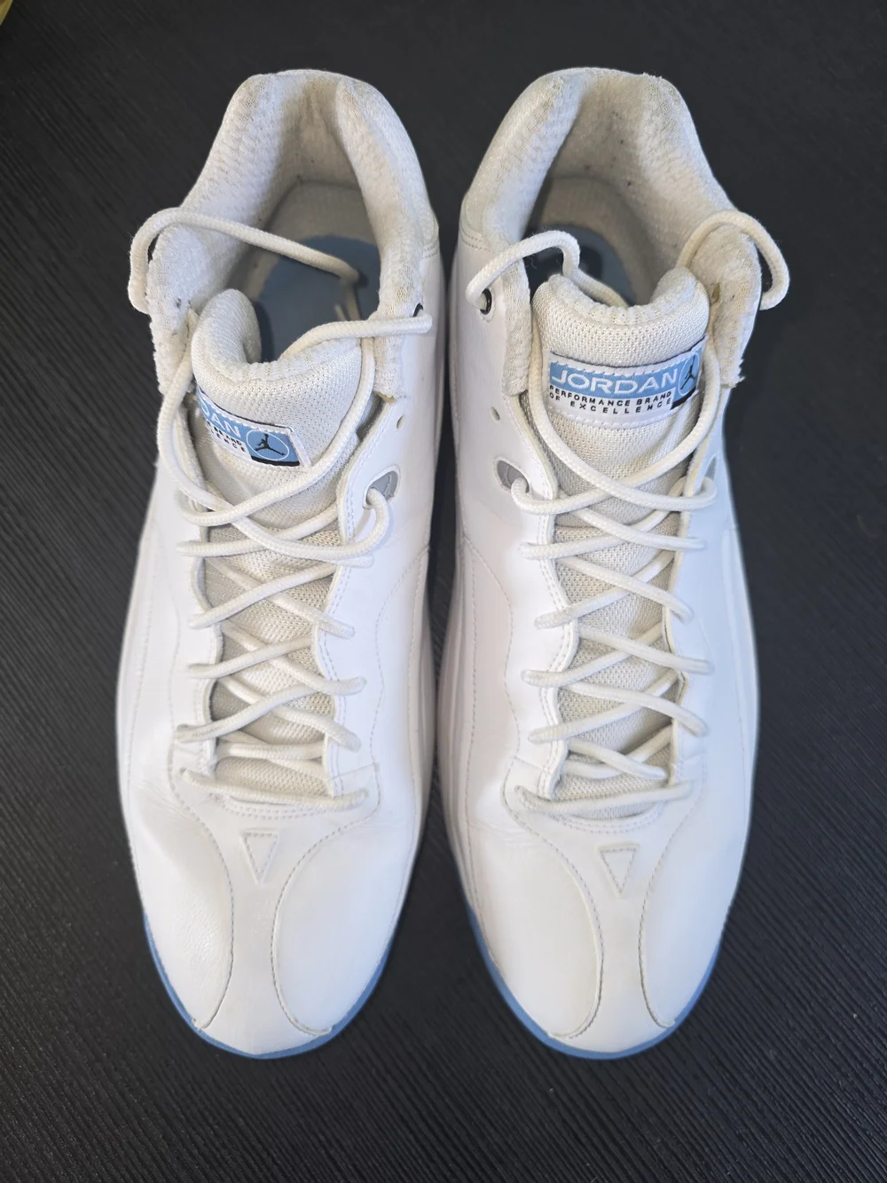 Air Jordan Men's White and Light Blue Basketball Shoes